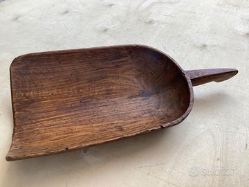 Sessola paletta antica legno per farina o cereali