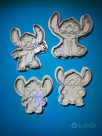 Set 4 formine per biscotti Stitch