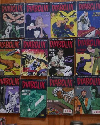 fumetti Diabolik serie storica anni da 1970 a oggi