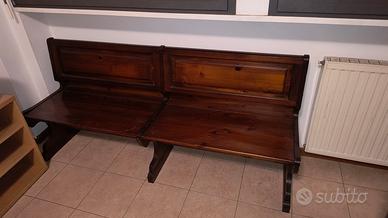 Panca in legno con contenitore