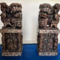 cani di fu cinesi, antichi sigilli in pietra