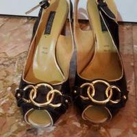 Scarpe nere e oro