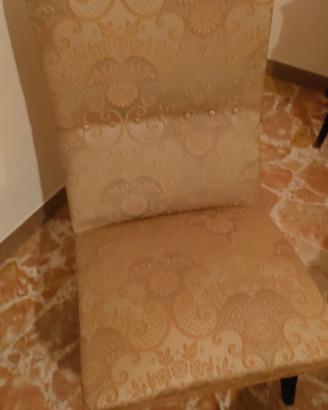 2 Poltrone in tessuto damascato