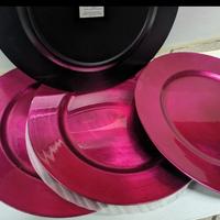Set 4 Sottopiatti Fucsia Metallizzati Decorativi 