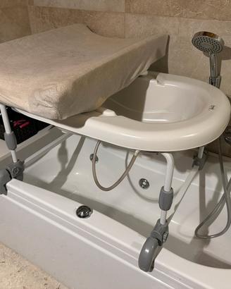 Fasciatoio con vaschetta da bagno