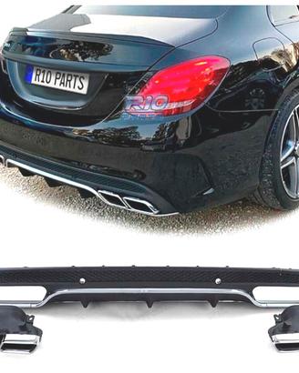DIFFUSORE MERCEDES CLASSE C W205 14-18 LOOK AMG C6
