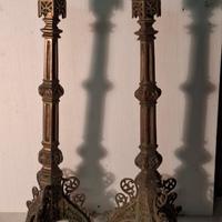 coppia porta ceri d'epoca 