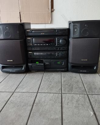 Stereo Aiwa lettore cd audio cassette
