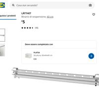 Binario di sospensione IKEA LÄTTHET 60cm