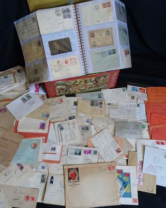 STORIA POSTALE ITALIANA IN SCATOLA DI METALLO GRAN