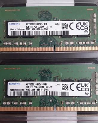 Ram 8Gbx2.   16gb  SAMSUNG M471A1K43EB1-CWE