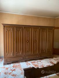 CAMERA DA LETTO ARMADIO 6 ANTE 2 COMODINI e LETTO