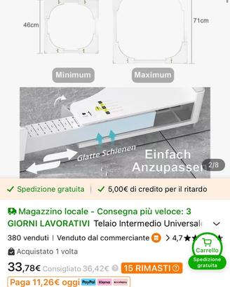 Carrello divisorio lavatrice/asciugatrice