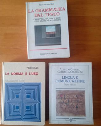 Vecchi libri di grammatica italiana - liceo 
