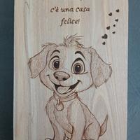 Taglieri coi disegni cane e gatto con la frase 🔥