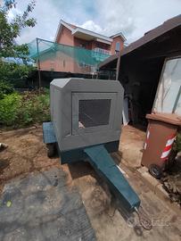 Rimorchio porta attrezzi con sponde apribili