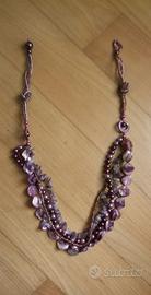 Collana donna "Purple" - Perline e pietre dure