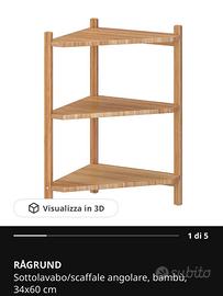 Ikea Ragrund Bambù sottolavello angolare