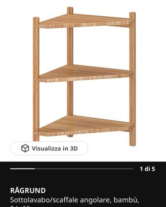 Ikea Ragrund Bambù sottolavello angolare
