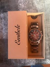Emibele Orologio da Uomo in Legno