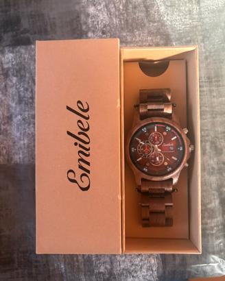 Emibele Orologio da Uomo in Legno