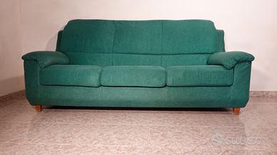 Divano letto 3 posti in tessuto Alcantara