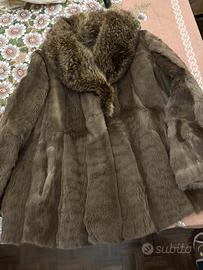 Pelliccia procione vera vintage made in italy