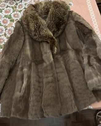 Pelliccia procione vera vintage made in italy