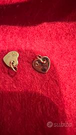 Ciondolo dodo pomellato cuore oro giallo nuovo