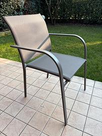 Sedia giardino alluminio impolabili