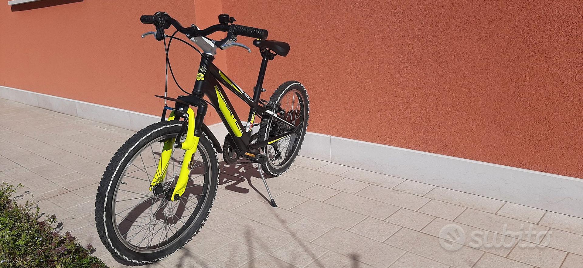 Bicicletta Bambino ROCK 20 Cicli Adriatica - Forcella Ammortizzata, Colori Nero E Giallo