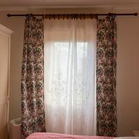 Bastone per tenda in legno con anelli