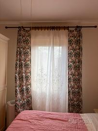 Bastone per tenda in legno con anelli