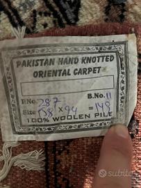 Tappeto persiano intrecciato a MANO, 1.59x95