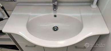 Lavabo in ceramica bianco SENZA BASE