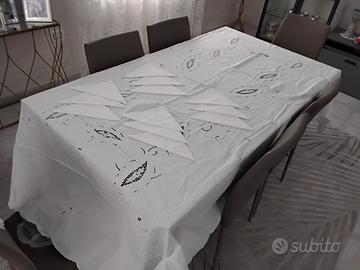 Tovaglia da tavola rettangolare x12 con tovaglioli