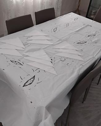 Tovaglia da tavola rettangolare x12 con tovaglioli