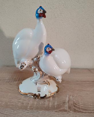 Statuetta Faraone in Porcellana  Vintage Anni '60
