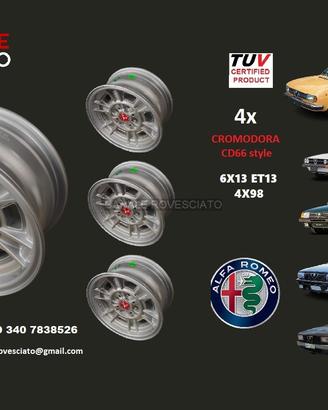 4 Cerchi lega CROMODORA CD66 13 4x98 Alfa Romeo
