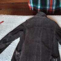 Giacca in pelle scamosciata 