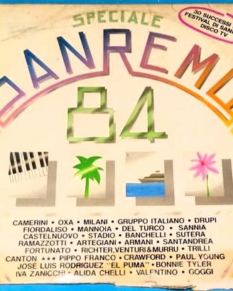 Vinile 33 giri Sanremo 84 Artisti vari Etichetta