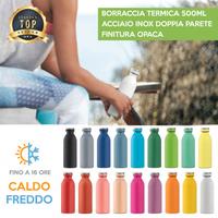 BORRACCIA ACCIAIO INOX TERMICA CALDO FREDDO