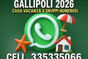 Maxi casa x gruppi in piazza a gallipoli 335335066
