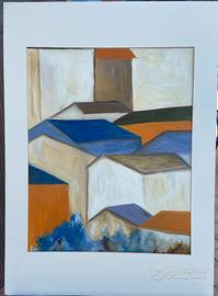Quadro ad olio 50x70 - Paesaggio urbano