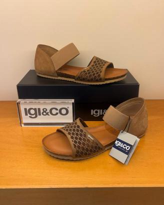 Igi&Co Sandalo Donna Nr. 40 in Nabuk color Tortora