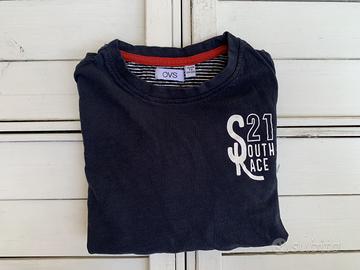 Tshirt Bambino OVS 7-8 anni 128cm Cotone Blu