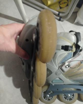 roller Salomon 42 poco usati, ruote 90 mm