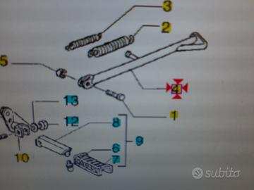 Cavalletto laterale gilera eaglet