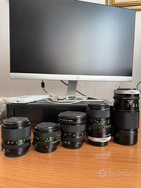 Corredo Canon FD Vintage Completo 5 Obiettivi