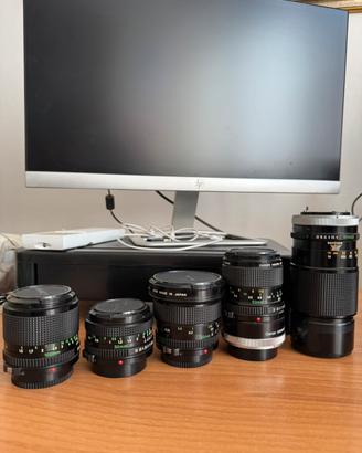 Corredo Canon FD Vintage Completo 5 Obiettivi